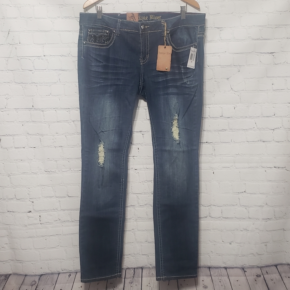Antique Rivet Sz 36 Maya Underground Skinny Leg